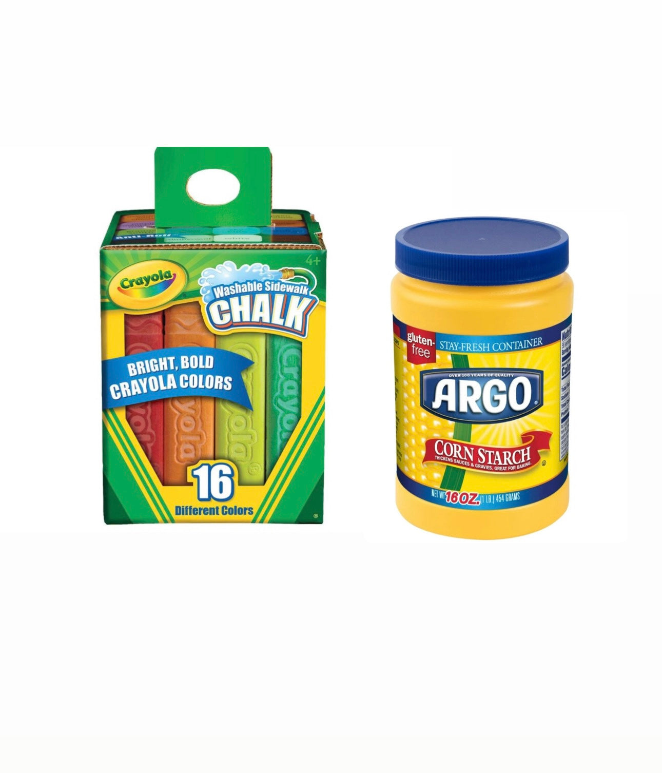 16ct Crayola Chalk & Argo Starch Bundle