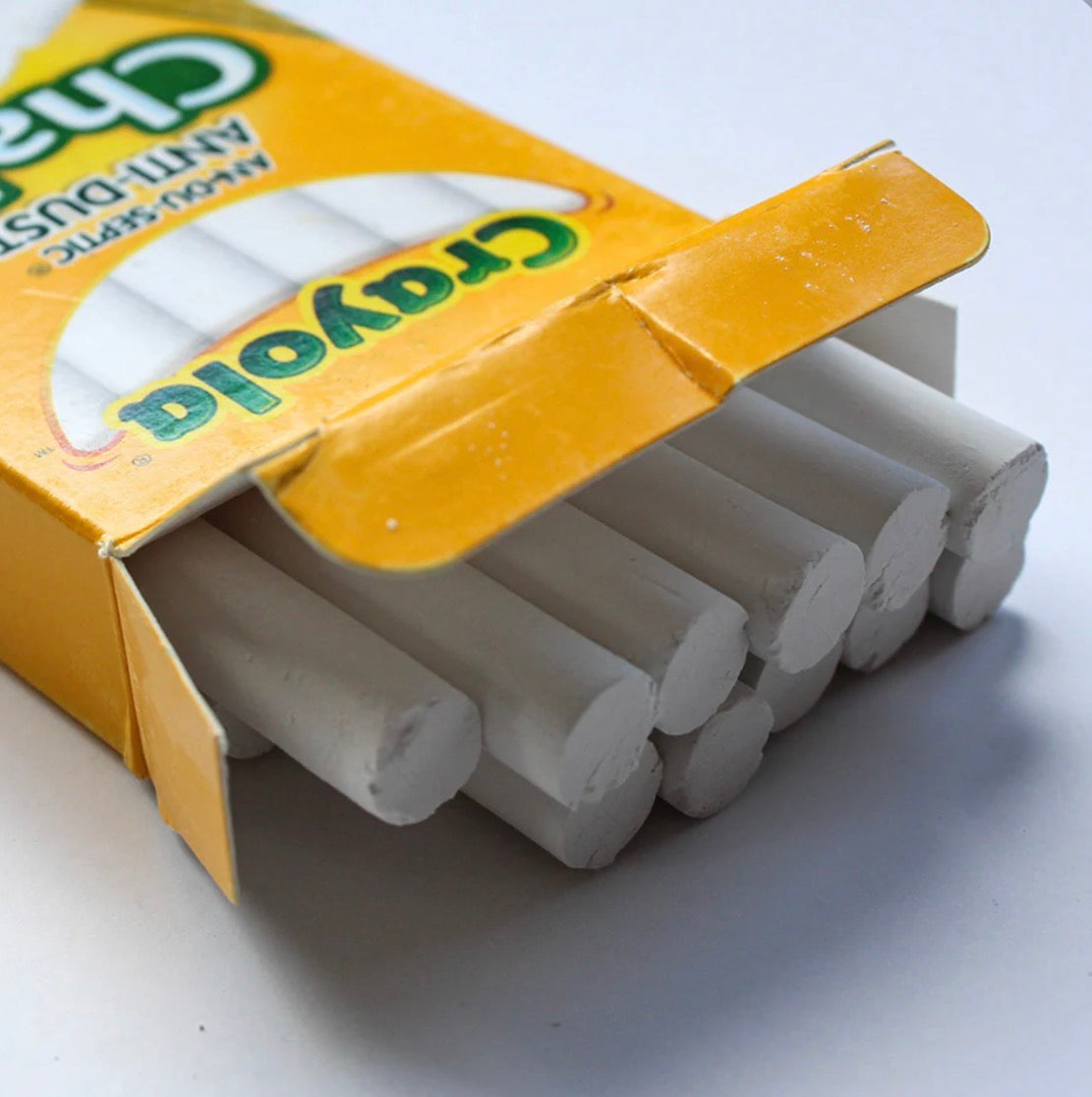 40ct Colorful/White Crayola Chalk & Argo Cornstarch Bundle